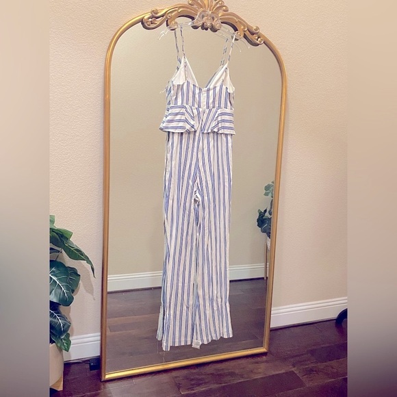 BCBGENERATION Striped Blue and White Jumpsuit Size 8 - Picture 6 of 13